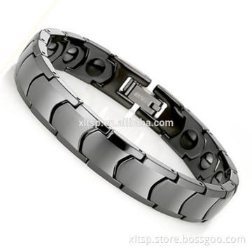 Classical design stainless steel bio energy germanium tungsten bracelet
